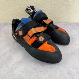 Evolv Mens Shaman Blue Orange VTR Pro Rock Climbing Shoes Size US 9 UK 8